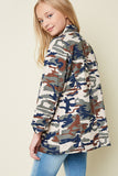 G1488 NAVY Camo Cargo Jacket Back