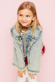 G2148 FADED DENIM Bell Sleeved Denim Jacket Alternate Angle