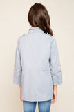 G3311 DOVE Embroidered Cargo Jacket Back