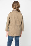 G3311 TAUPE Embroidered Cargo Jacket Back