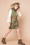 G3339 OLIVE Military Cargo Vest Alternate Angle