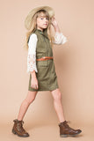 G3339 OLIVE Military Cargo Vest Alternate Angle