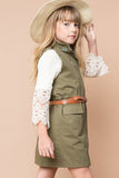 G3339 OLIVE Military Cargo Vest Side