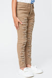 G3377 TAUPE High Waist Denim Full Body