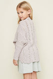 G3420-MAUVE Bolero Knit Cardigan Back