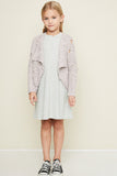 G3420-MAUVE Bolero Knit Cardigan Full Body