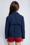 G3782 NAVY Moto Jacket Back