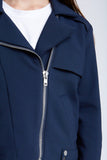 G3782 NAVY Moto Jacket Detail