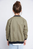 G3793 ARMY Patchwork Bomber Jacket Back