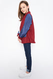 G3867 Burgundy Girls Two Toned Jacket Side