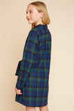 G4125 BLUE MIX Plaid Dress Back