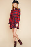 G4125 RED MIX Plaid Dress Alternate Angle