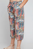 G4197 PINK Paisley Print Culottes Alternate Angle