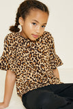 G4439-LEOPARD Leopard Dolman T-Shirt Alternate Angle