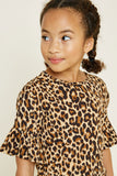 G4439-LEOPARD Leopard Dolman T-Shirt Alternate Angle