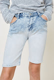 Ombre Acid Wash Bermuda Shorts