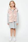 G5057 DUSTY PINK Hooded Faux Fur Vest Full Body