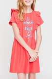 G5089 Tomato Girls Embroidered Ruffle Dress Detail