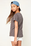 G5286 CHARCOAL Criss Cross T-Shirt Back