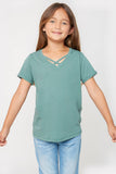 G5286 SAGE Criss Cross T-Shirt Front