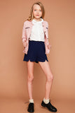 G5376 NAVY High Waist Shorts Alternate Angle