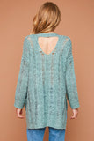 G5481 Seafoam Girls Open Back Knit Sweater Back