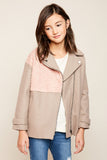 G5504 MOCHA Oversized Moto Jacket Alternate Angle