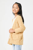 G5692-Honey Textured Dolman Sleeve Cardigan Side