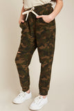 G5759 CAMO Distressed Camo Terry Joggers Alternate Angle