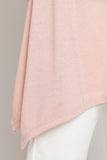 G5817 PINK Raw Edge Tunic Tunic Top Detail