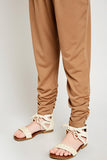 G5888 MOCHA Ruched Harem Pant Alternate Angle