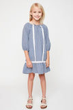 G6072 BLUE Peasant Dress Alternate Angle