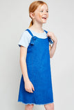 G6075 MID DENIM Denim Overall Dress Alternate Angle