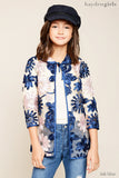 Sheer Floral Jacket Overlay