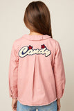 G6099 PINK Candy Poplin Jacket Back