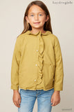 G6099 MUSTARD Candy Poplin Jacket Front