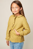 G6099 MUSTARD Candy Poplin Jacket Alternate Angle