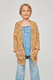 G6278-SORBET Textured Dolman Sleeve Cardigan Front