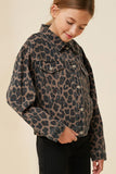 G6495 LEOPARD Leopard Denim Jacket Alternate Angle