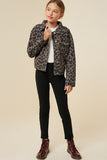 G6495 LEOPARD Leopard Denim Jacket Full Body