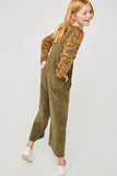 Wide-Leg Corduroy Overall