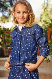 G7281-DENIM Floral Chambray Denim Trucker Jacket Editorial