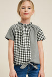 Gingham Button-Down Top