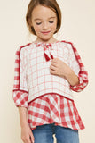 Gingham Tassel-Tie Tunic Top