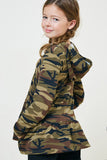 G8096-CAMO Ruffle Camo Hoodie Back