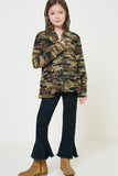 G8096-CAMO Ruffle Camo Hoodie Alternate Angle