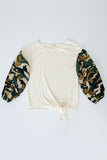 Camo Sleeve Top