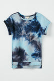 G8266 Navy Girls Tie Dye Tee Front Flat