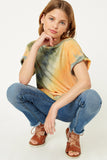 G8266-ORANGE Tie Dye Tee Back