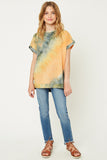 G8266-ORANGE Tie Dye Tee Alternate Angle